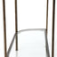 Palladium Curved Glass Console Table Brass