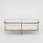 Lewis Brass Iron Glass & Mirror Coffee Table
