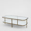Lewis Brass Iron Glass & Mirror Coffee Table