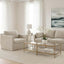 Lewis Brass Iron Glass & Mirror Coffee Table
