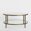 Palladium Brass Iron Marble & Glass Coffee Table