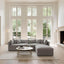 Palladium Brass Iron Marble & Glass Coffee Table