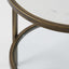 Palladium Brass Iron Marble & Glass Side Table