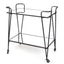 Lloyd Mirror Shelves Bar Trolley Black