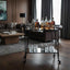 Lloyd Mirror Shelves Bar Trolley Black