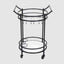 Round Marble Shelves Bar Trolley Black