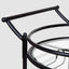 Round Marble Shelves Bar Trolley Black