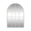 Iron Arch Mirror With Panes White
