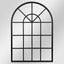 Iron Arch Mirror With Panes Antique Black