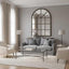 Iron Arch Mirror With Panes Antique Black