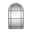 Milo Medium Iron Arched Mirror Black