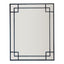 160Cm Black Mirror With Corner Detail