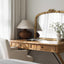 Dallas Rattan Table Lamp with linen shade