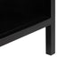 Santorini Hamptons Timber/Rattan Bedside Table Black