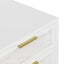 Santorini Hamptons 3 Drawer Timber/Rattan Dresser 100cm White