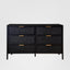 Santorini Dresser 6 Drawer Black