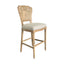 Olivia Weathered Oak Barstool Oatmeal Linen Seat