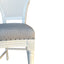 Olivia White Barstool Duck Egg Linen