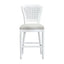 Olivia White Barstool Oatmeal Linen Seat