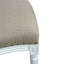 Olivia White Dining Chair Oatmeal Linen