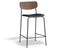 Rylie Bar Stool - American Walnut - Upholstered