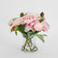 Peony in Water in Glass Vase Dk Pink