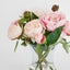Peony in Water in Glass Vase Dk Pink