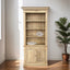 French One Bay Library Whitewashed Oak No Ladder