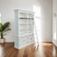 French Library Two-Bay Bookcase - Matt White