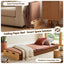 Folding Kraft Paper Bed Frame with Mattress and Pillow 300kg Capacity 200x60cm