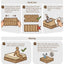Folding Kraft Paper Bed Frame with Mattress and Pillow 300kg Capacity 200x60cm