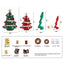 Jingle Jollys 2PCS Folding Tabletop Christmas Tree Xmas Decorations Red & Green