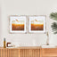Set Of 2 40x40cm Mat to 30x30cm Premium Rustic Wooden Photo Frame