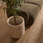 Ziggy Planter Travertine Look (50cm)