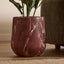 Ziggy Planter Red Marble Look (37cm)