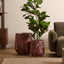 Ziggy Planter Red Marble Look (37cm)
