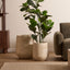Ziggy Planter Travertine Look (37cm)