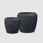 Pebble Set of 2 Planters Black