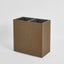 Odile Fiber Cement Dual Planter with Wheels Rust