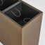 Odile Fiber Cement Dual Planter with Wheels Rust
