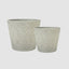 Ridge Set of 2 Planters White