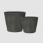Ridge Set of 2 Planters Black