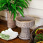 Rattan Basket On Stand