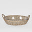 Oval Basket With Glass Dish