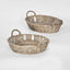 Oval Basket With Glass Dish