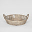 Round Basket With Glass Dish