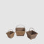 Serre Set of 3 Wooden Bucket Brown