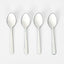 White Enamel Spoons Set of 4