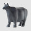 Fresian Black Cow Statue