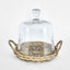 Willow Plate With Glass Cloche